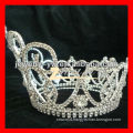 Large clear and round rhinestone pageant crowns